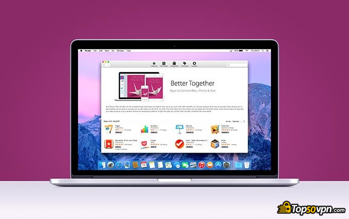 VPN Terbaik untuk Mac: sebuah Mac yang sedang menampilkan satu aplikasi aktif.